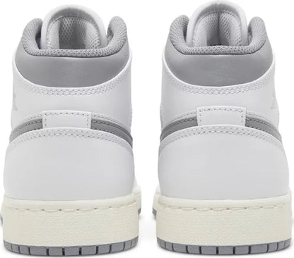 Nike Grade School Womens Air Jordan 1 Mid Sneakers - 'Vintage Grey'
