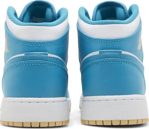 Nike Grade School Womens Air Jordan 1 Mid Sneakers - 'Aquatone'