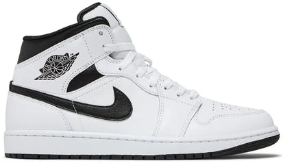 Nike Mens Air Jordan 1 Mid 'White Black'