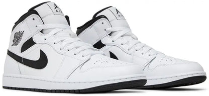 Nike Mens Air Jordan 1 Mid 'White Black'