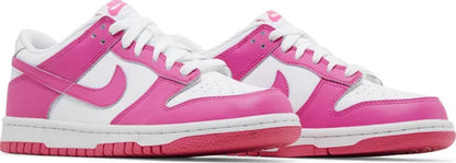 Nike Grade School Womens Dunk Low Sneakers - 'Laser Fuchsia'