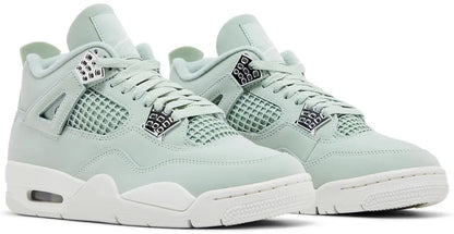 Nike Womens Air Jordan 4 Retro Sneakers - 'Abundance / Seafoam'