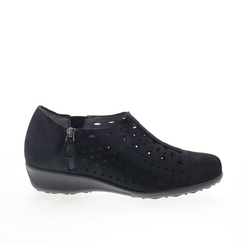 Drew Metro 14794-16 Womens Black Narrow Leather Lifestyle Sneakers Shoes