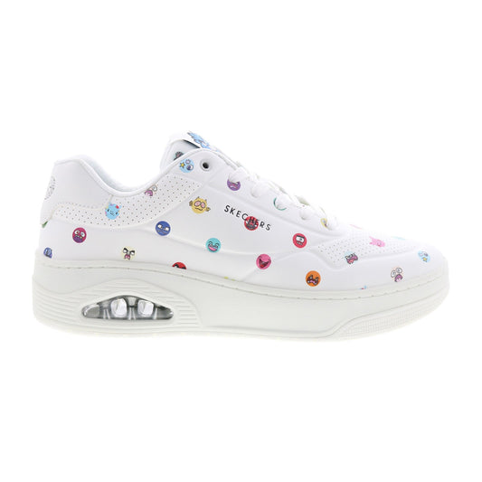Skechers Uno Court Vexx Multi Moji Mens White Lifestyle Sneakers Shoes