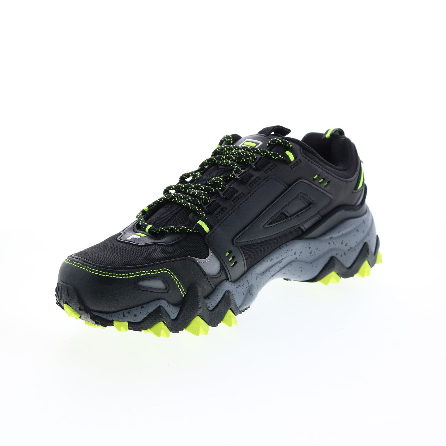 Fila Oakmont Trail 1JM00845-007 Mens Black Leather Athletic Hiking Shoes