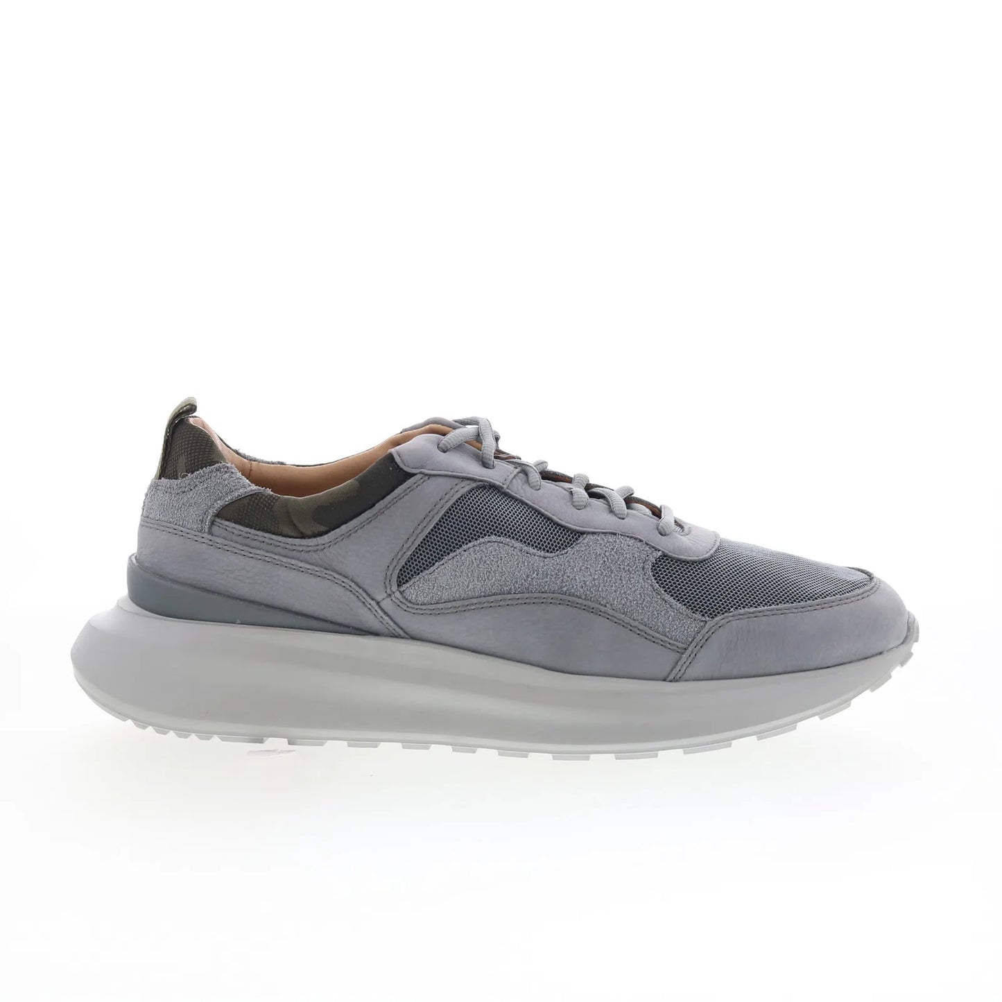 Johnston & Murphy 24-6279 Mens Gray Nubuck Lace Up Lifestyle Sneakers Shoes