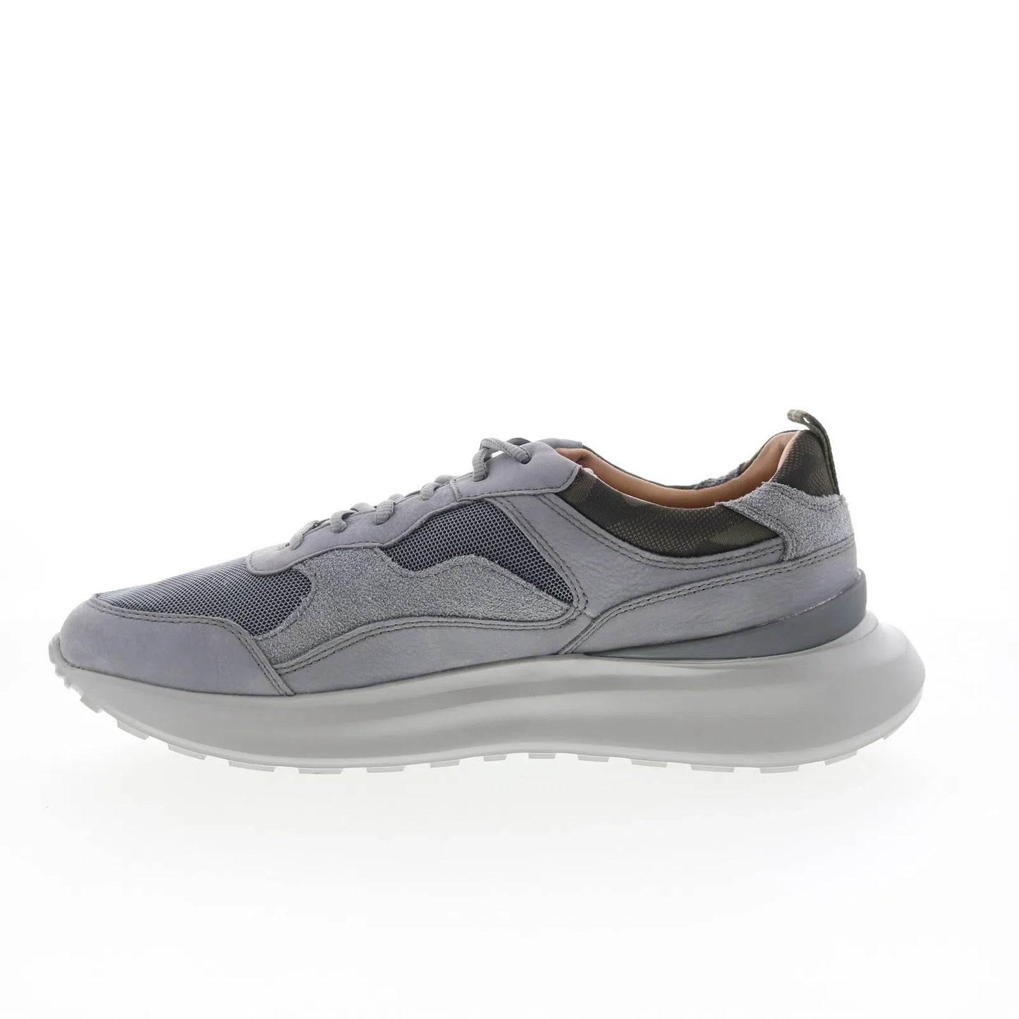 Johnston & Murphy 24-6279 Mens Gray Nubuck Lace Up Lifestyle Sneakers Shoes