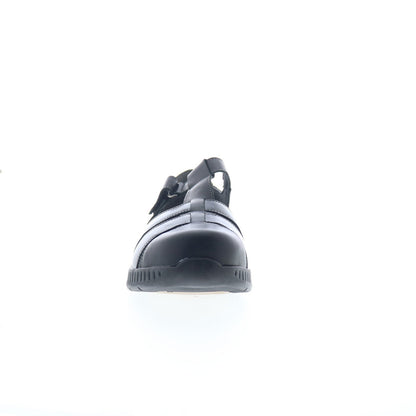 Suave Demi 241063 Mens Black Extra Extra Wide 6E Leather Sport Sandals Shoes