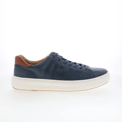 Johnston & Murphy 25-2767 Mens Blue Leather Lace Up Lifestyle Sneakers Shoes