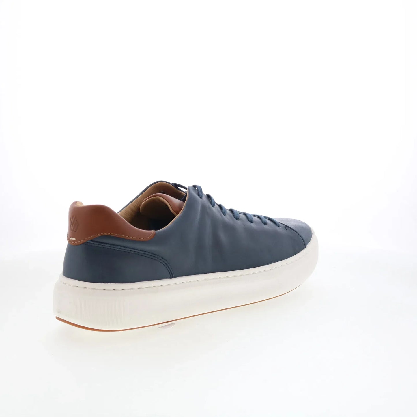 Johnston & Murphy 25-2767 Mens Blue Leather Lace Up Lifestyle Sneakers Shoes
