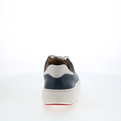 Johnston & Murphy 25-2850 Mens Blue Leather Lace Up Lifestyle Sneakers Shoes