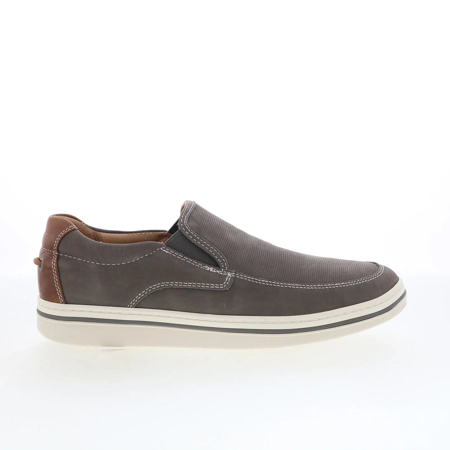Johnston & Murphy 25-3759 Mens Gray Faux Leather Lifestyle Sneakers Shoes