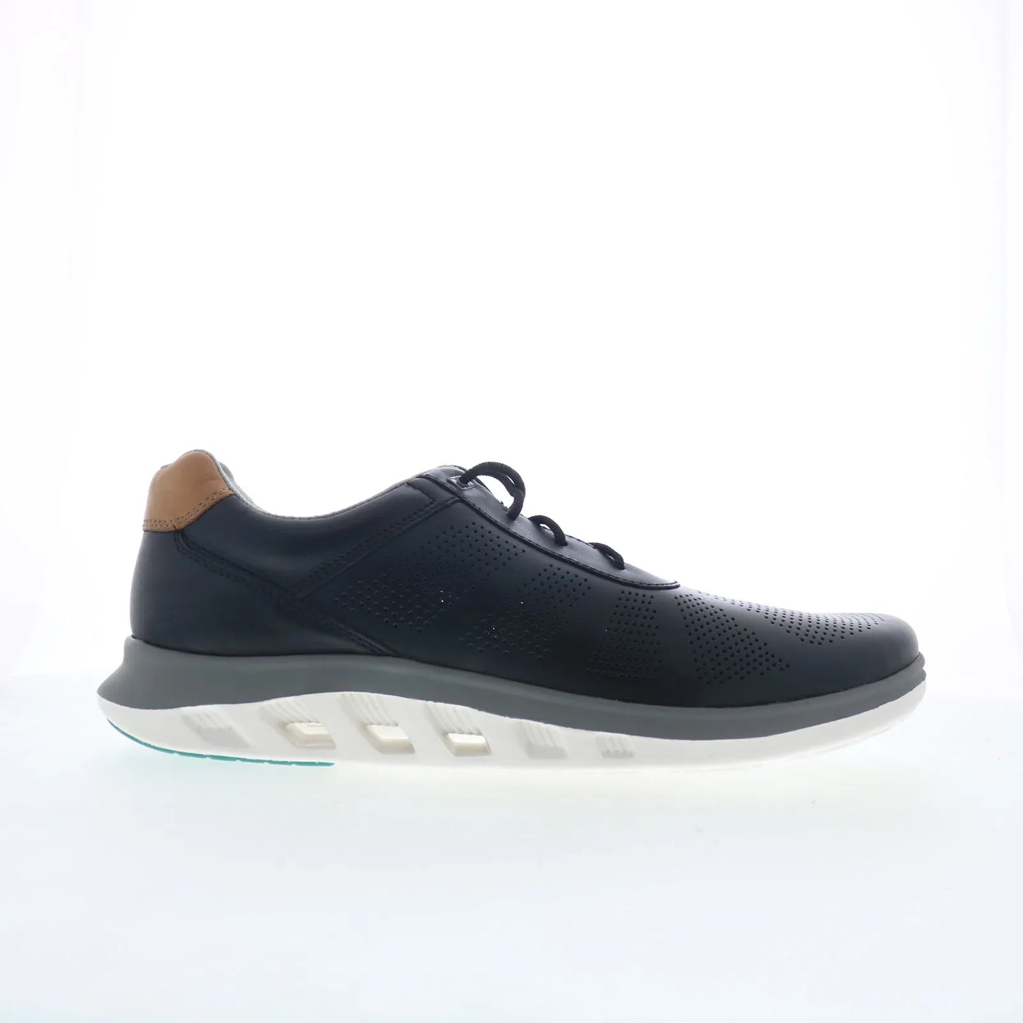 Johnston & Murphy 25-3821 Mens Black Leather Lifestyle Sneakers Shoes