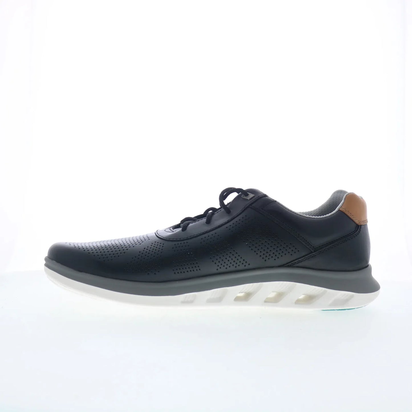 Johnston & Murphy 25-3821 Mens Black Leather Lifestyle Sneakers Shoes
