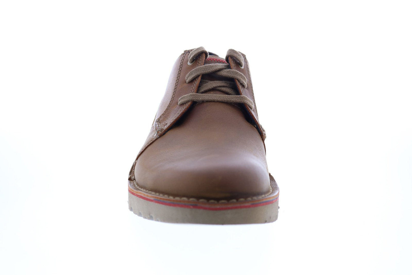 Clarks Vargo Plain 26136676 Mens Brown Leather Oxfords & Lace Ups Plain Toe Shoes