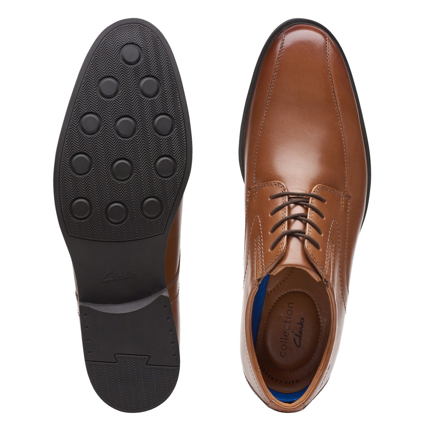 Clarks Whiddon Pace Mens Brown Wide Oxfords & Lace Ups Plain Toe Shoes