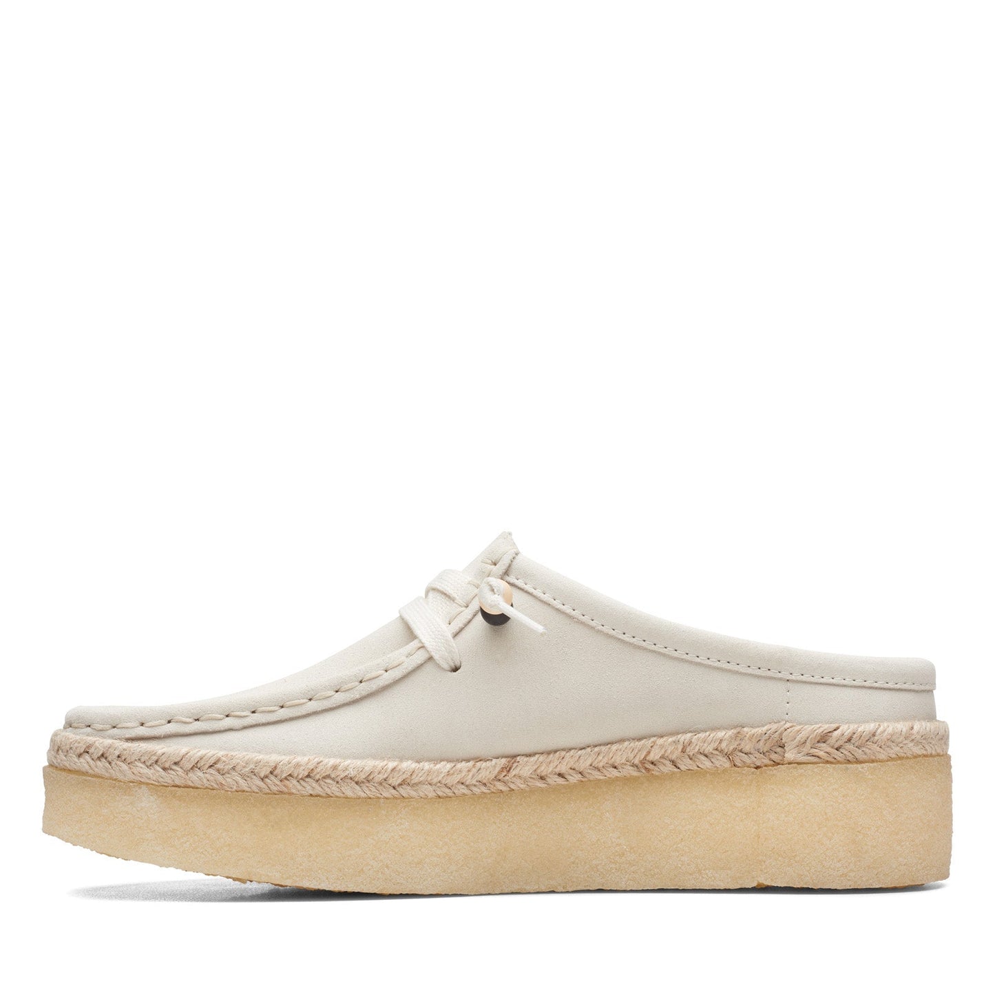Clarks Wallabee Cup LO 26164430 Mens White Suede Lifestyle Sneakers Shoes