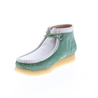 Clarks Wallabee Boot VCY 26165078 Mens Green Nubuck Lace Up Chukkas Boots