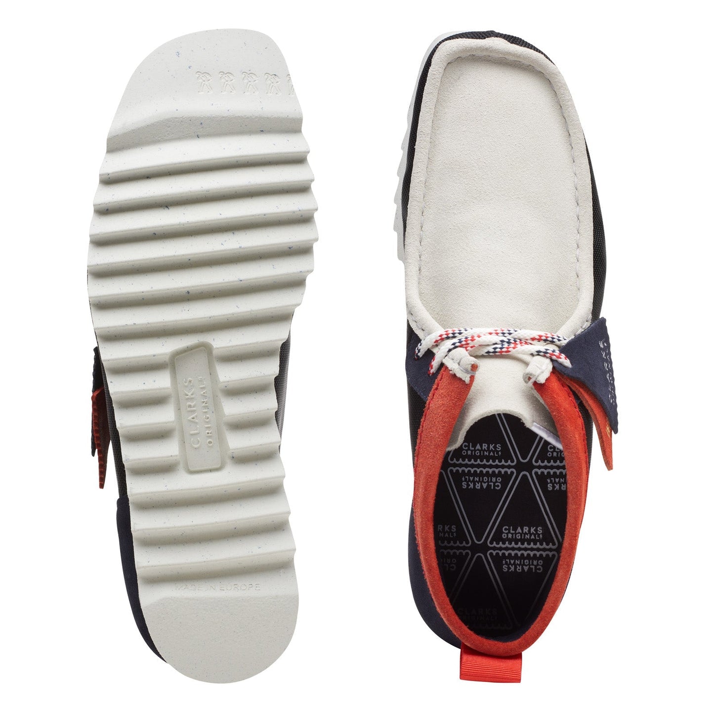 Clarks Wallabee FTRE 26167239 Mens White Leather Slip On Chukkas Boots