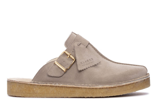 Clarks Trek Mule 26168619 Mens Beige Suede Mules Slippers Shoes