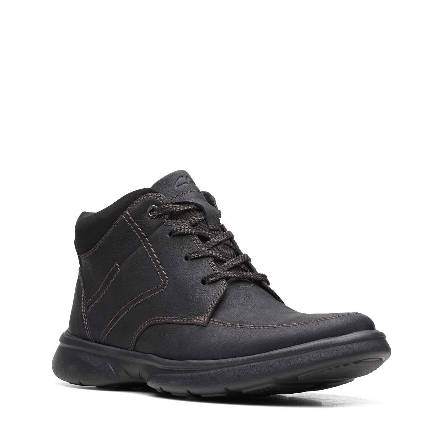 Clarks Bradley Mid 26168659 Mens Black Leather Lace Up Casual Dress Boots