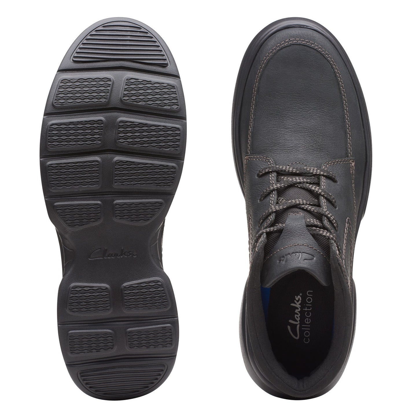 Clarks Bradley Mid 26168659 Mens Black Leather Lace Up Casual Dress Boots