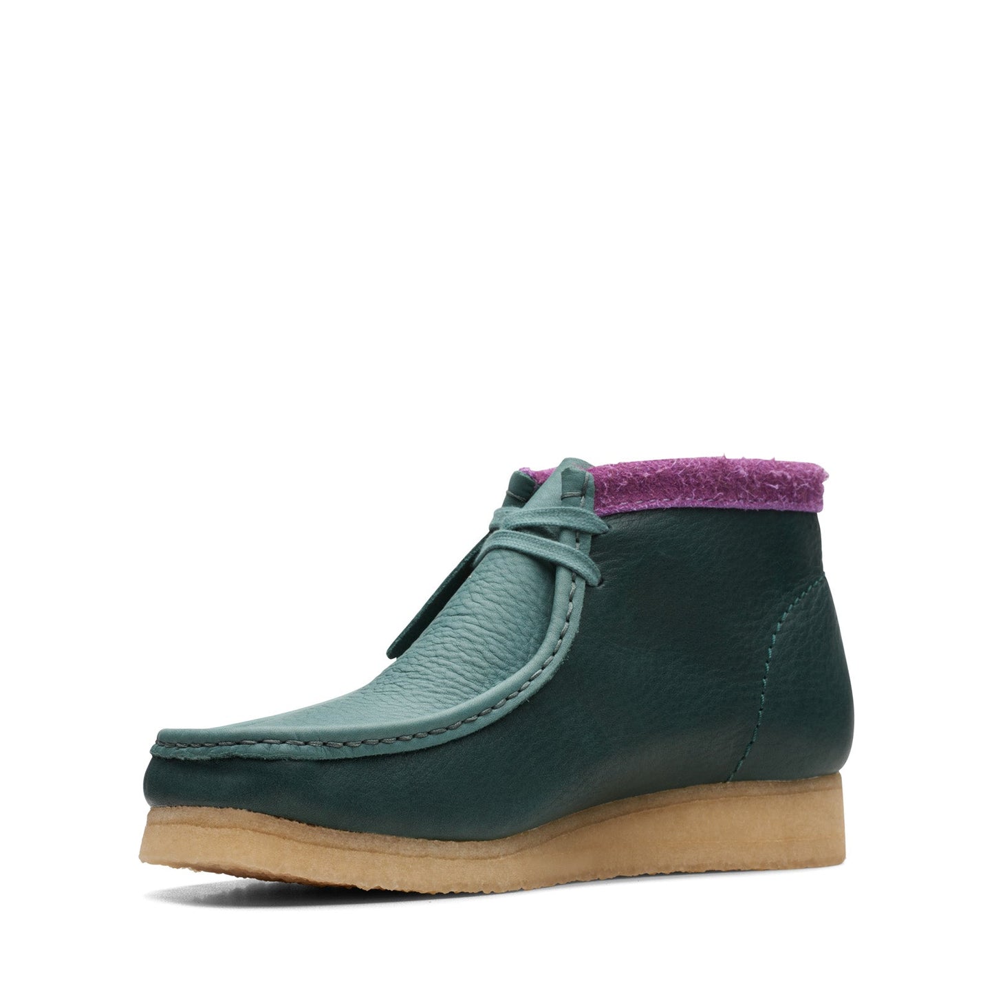 Clarks Wallabee Boot 26168831 Mens Green Leather Lace Up Chukkas Boots