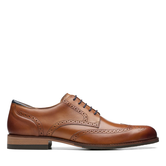 Clarks Craft Arlo Limit Mens Brown Wide Oxfords & Lace Ups Wingtip Shoes