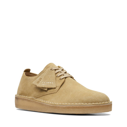 Clarks Coal London 26171491 Mens Beige Suede Oxfords & Lace Ups Casual Shoes