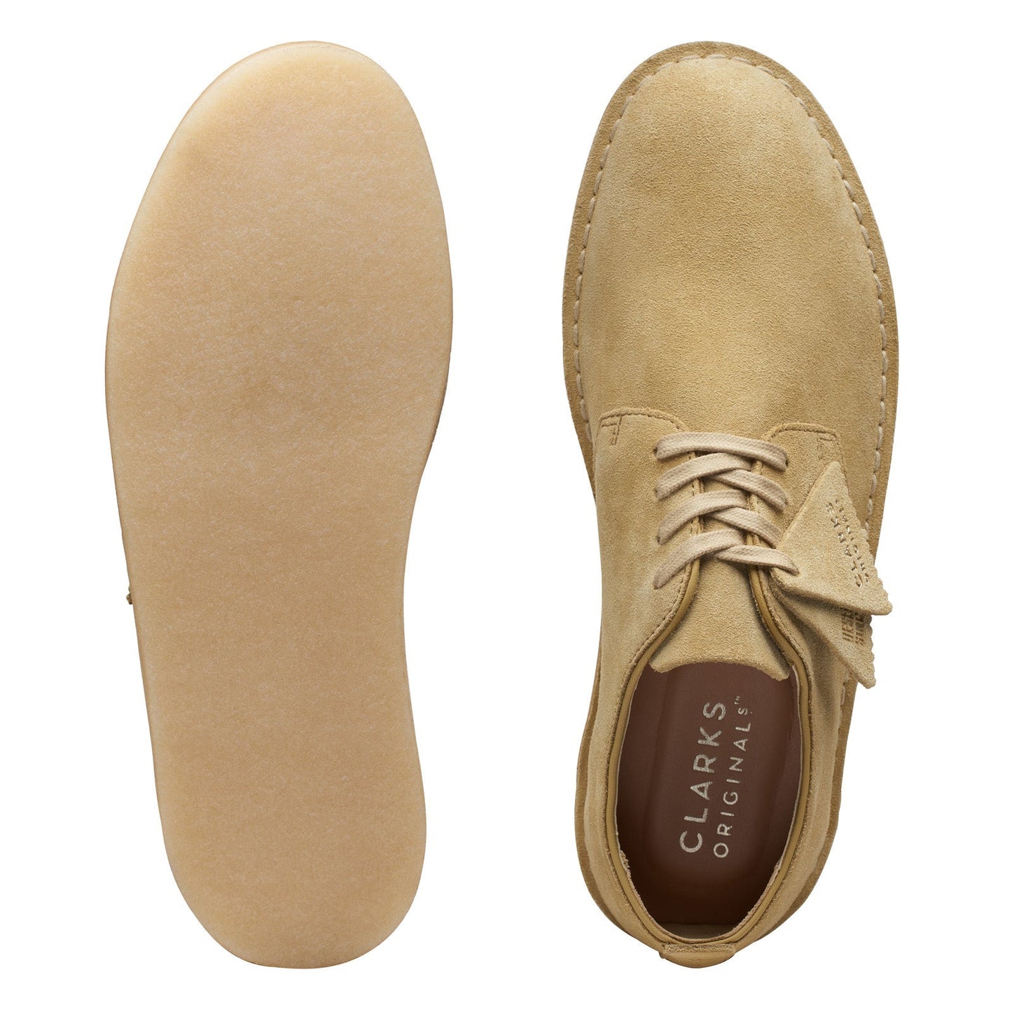 Clarks Coal London 26171491 Mens Beige Suede Oxfords & Lace Ups Casual Shoes
