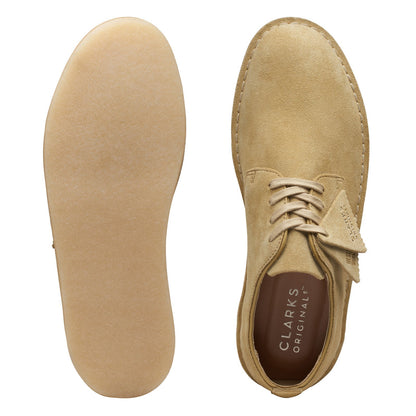 Clarks Coal London 26171491 Mens Beige Suede Oxfords & Lace Ups Casual Shoes