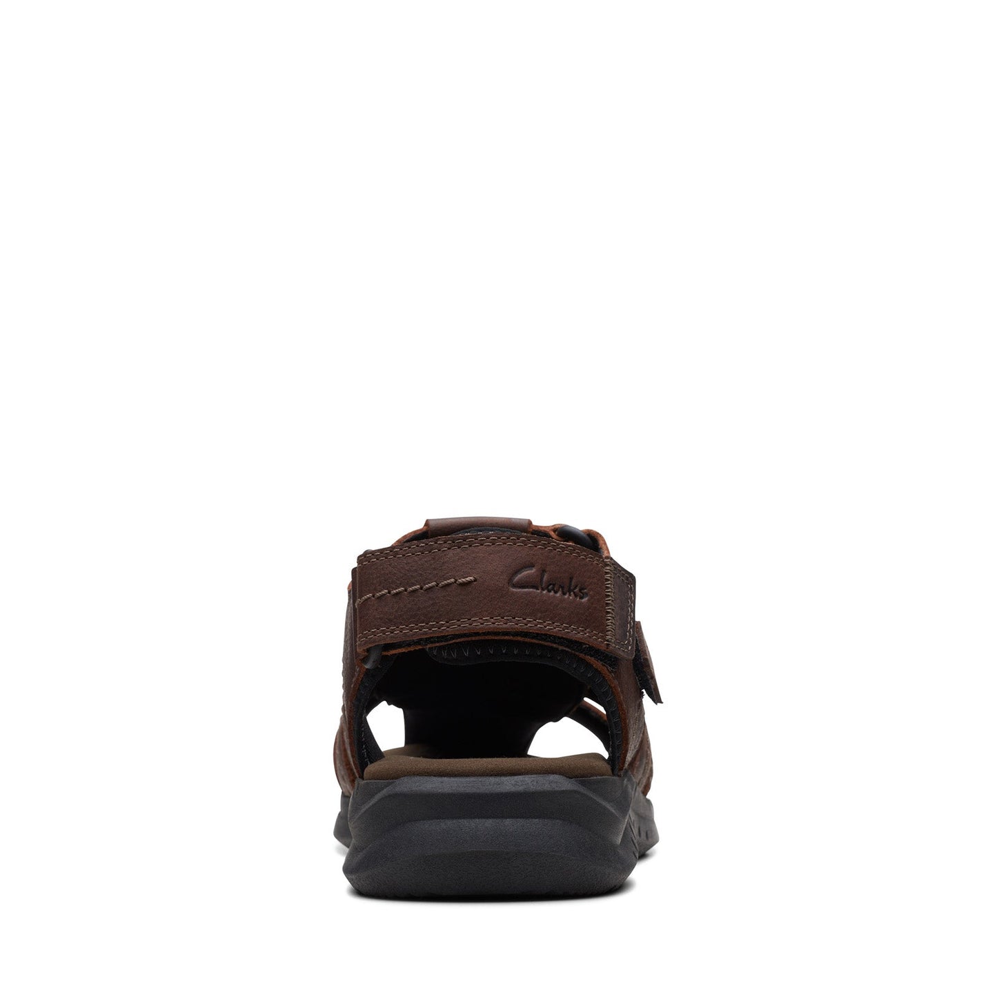 Clarks Walkford Fish 26171794 Mens Brown Leather Strap Sport Sandals Shoes