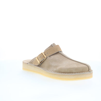 Clarks Trek Mule 26171989 Mens Gray Suede Mules Slippers Shoes
