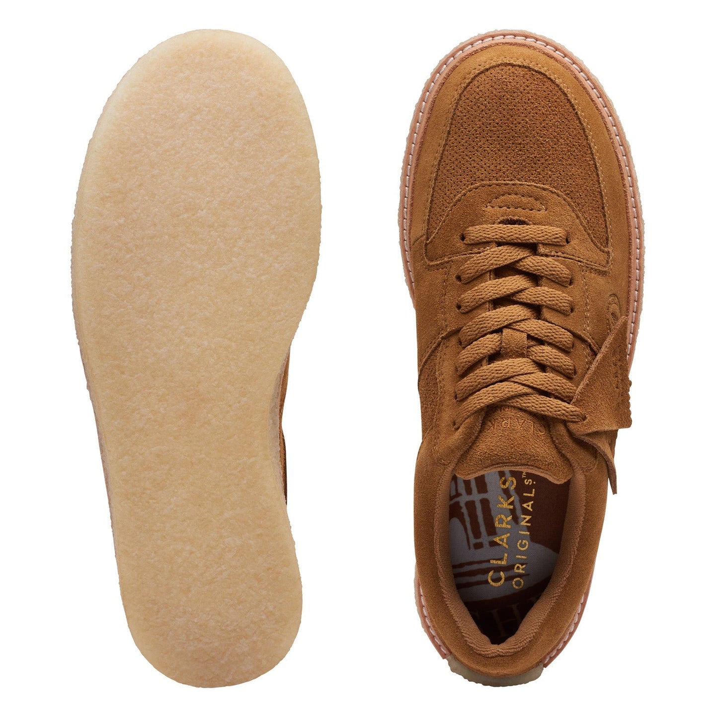 Clarks Sandford 26173373 Mens Brown Leather Lifestyle Sneakers Shoes
