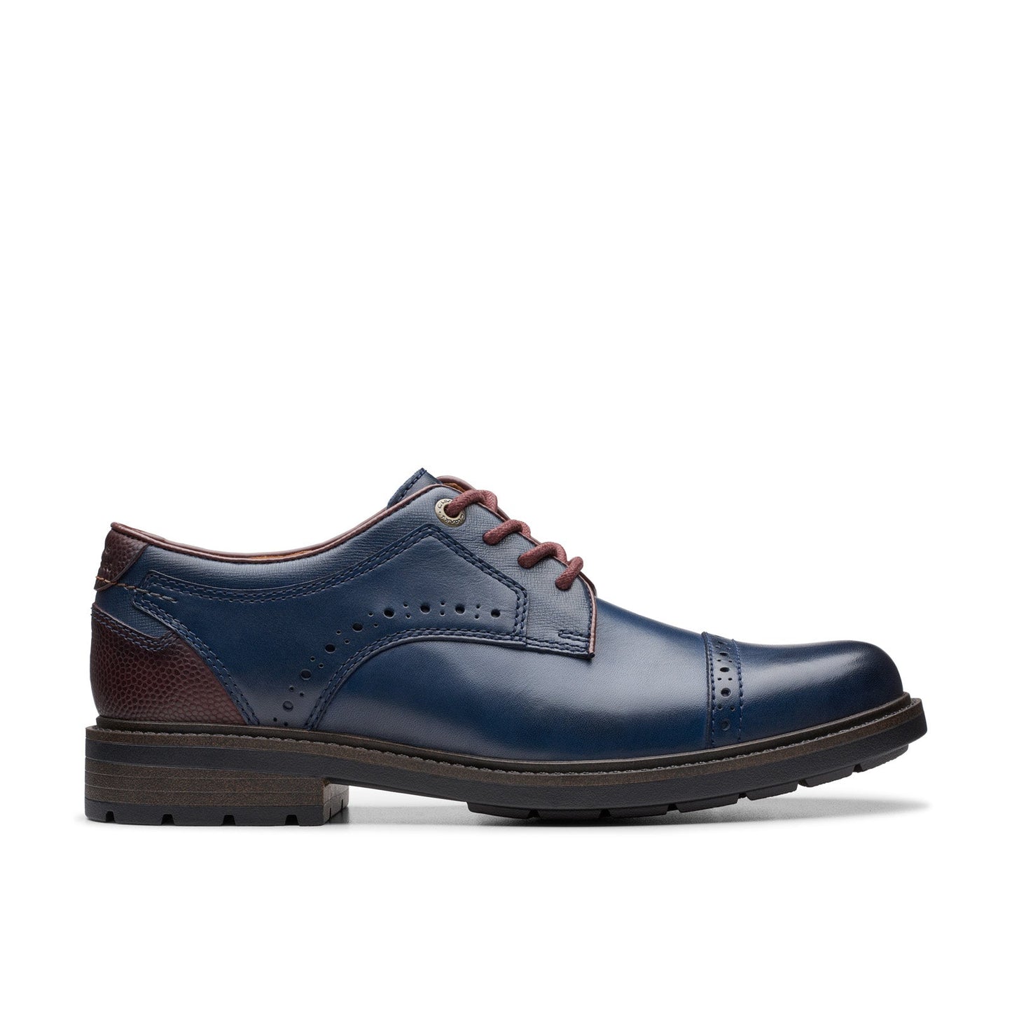 Clarks Un Shire Vibe 26176914 Mens Blue Oxfords & Lace Ups Cap Toe Shoes