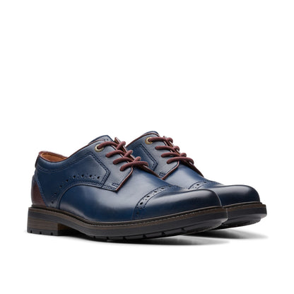 Clarks Un Shire Vibe 26176914 Mens Blue Oxfords & Lace Ups Cap Toe Shoes