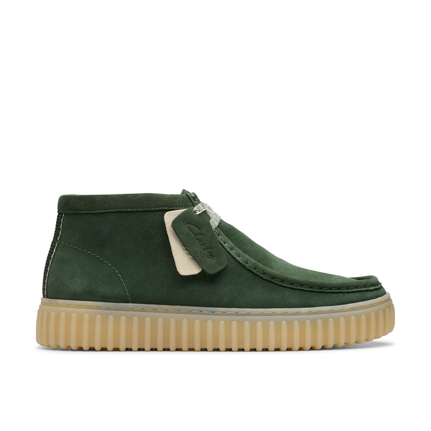 Clarks Torhill HI 26178268 Mens Green Suede Lace Up Chukkas Boots