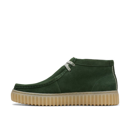 Clarks Torhill HI 26178268 Mens Green Suede Lace Up Chukkas Boots