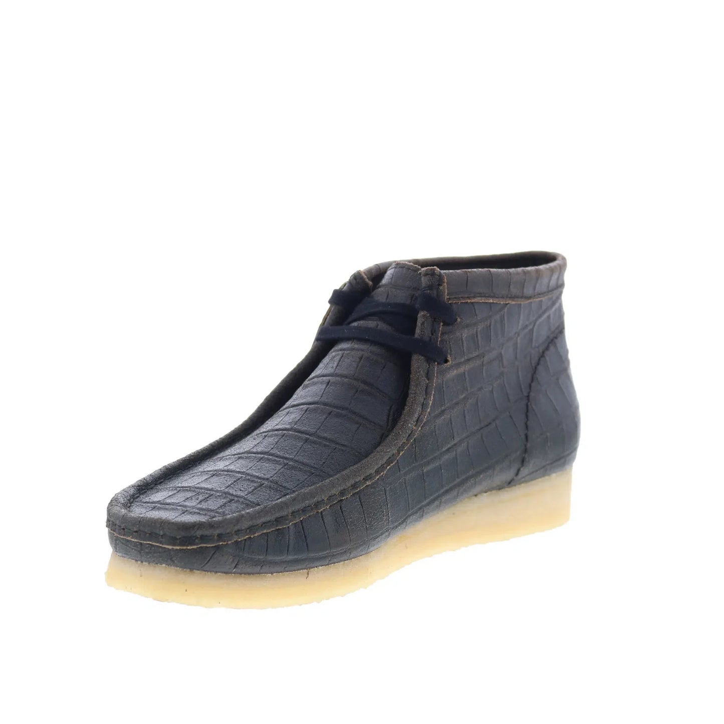 Clarks Wallabee Boot 26179191 Mens Black Leather Lace Up Chukkas Boots