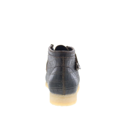 Clarks Wallabee Boot 26179191 Mens Black Leather Lace Up Chukkas Boots