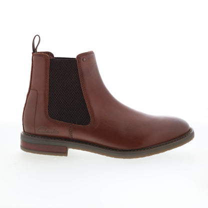 Clarks Jaxen Easy 26179436 Mens Brown Leather Slip On Chelsea Boots