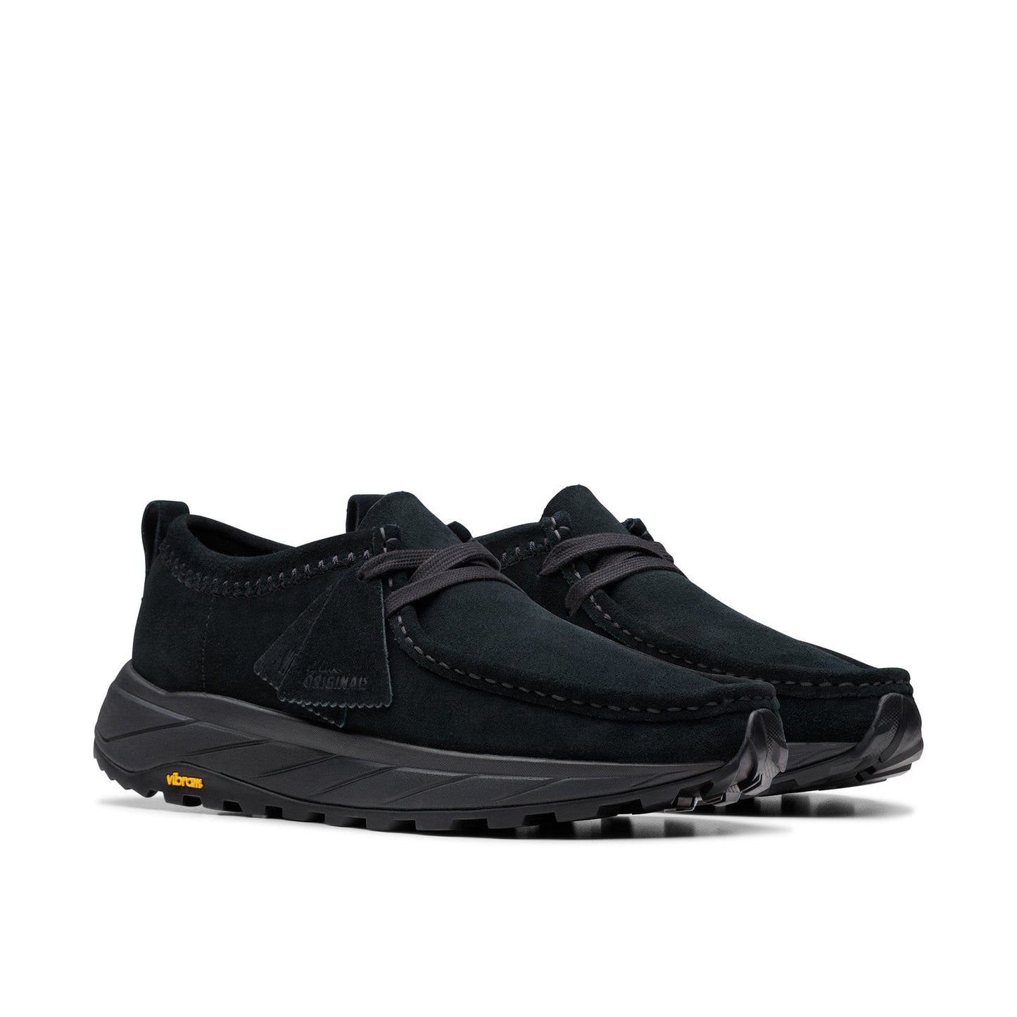 Clarks Walla Eden LO 26181120 Mens Black Suede Lifestyle Sneakers Shoes