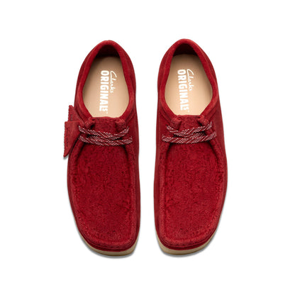 Clarks Wallabee 26182822 Mens Red Leather Oxfords & Lace Ups Casual Shoes