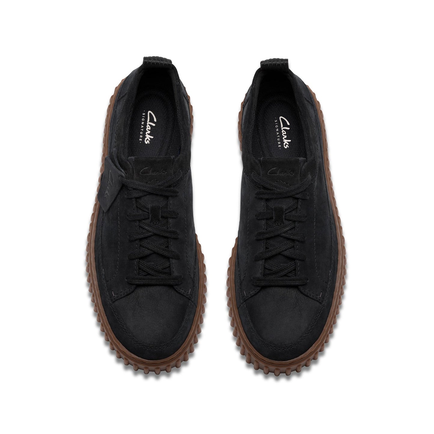 Clarks Torhill Lace 26183470 Mens Black Nubuck Lifestyle Sneakers Shoes