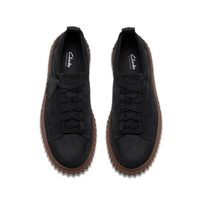 Clarks Torhill Lace 26183470 Mens Black Nubuck Lifestyle Sneakers Shoes