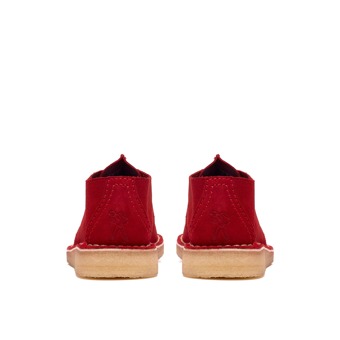 Clarks Desert Trek 26185630 Mens Red Suede Oxfords & Lace Ups Casual Shoes