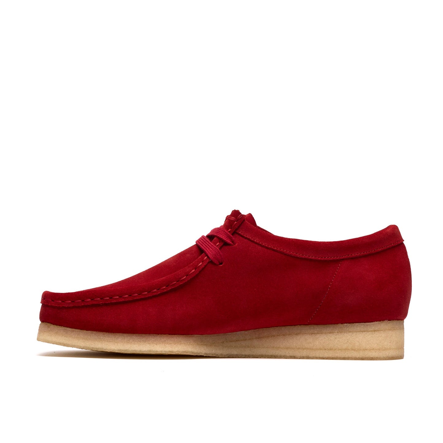 Clarks Wallabee 26186772 Mens Red Suede Oxfords & Lace Ups Casual Shoes
