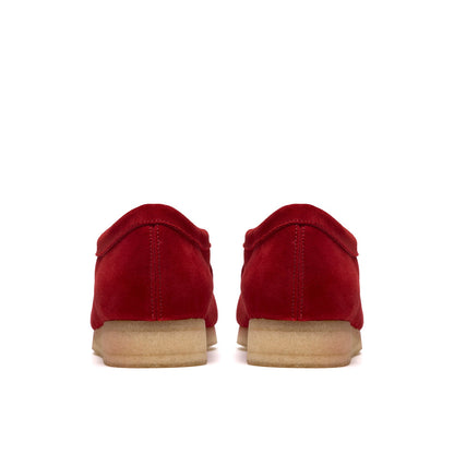 Clarks Wallabee 26186772 Mens Red Suede Oxfords & Lace Ups Casual Shoes