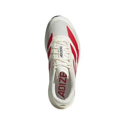 Adizero Evo SL Men's :Cloud White | Better Scarlet