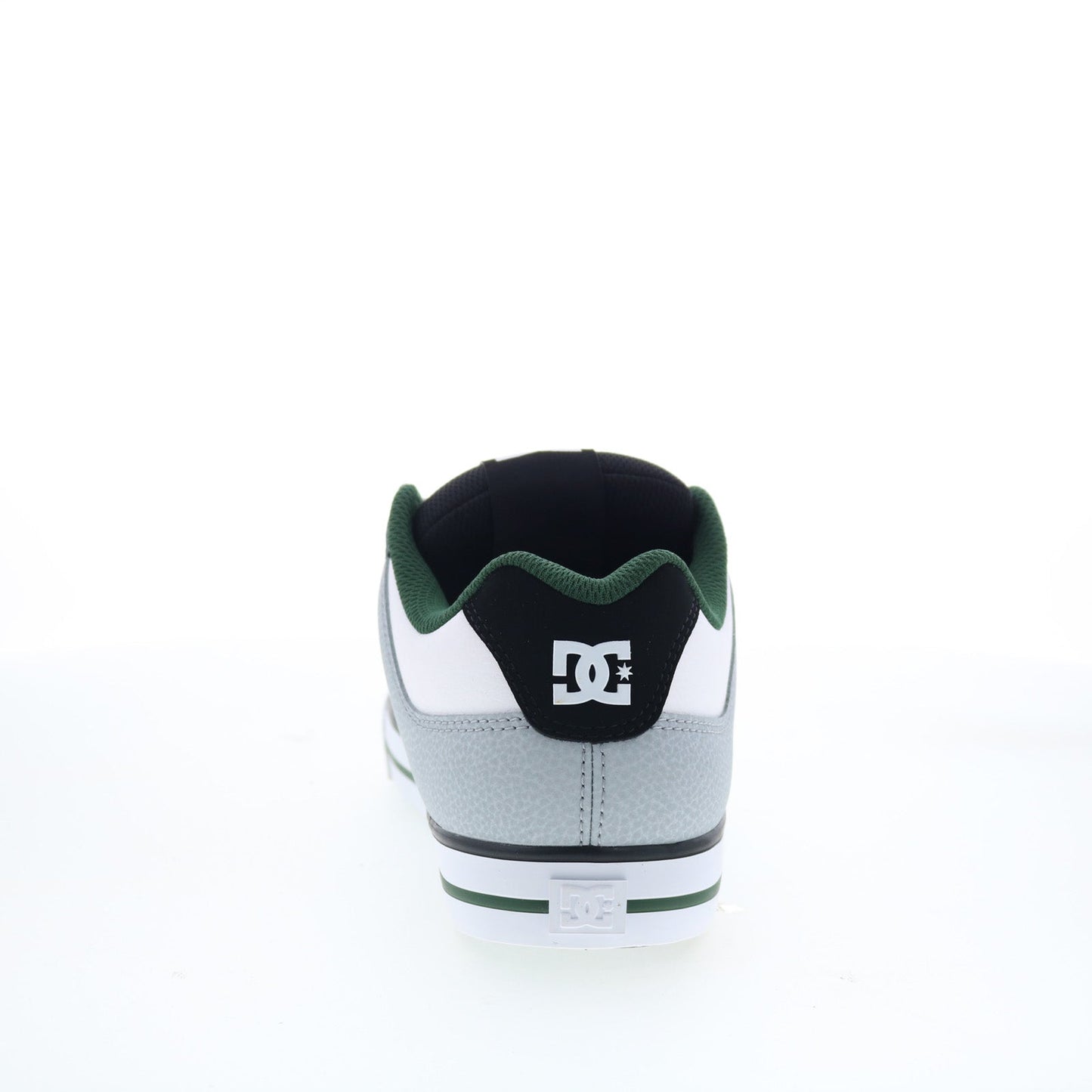 DC Pure 300660-WBN Mens White Leather Lace Up Skate Inspired Sneakers Shoes